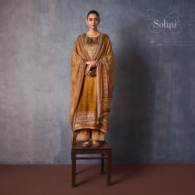Lajjo By Kimora Sohni Gaji Silk Printed Salwar Suits